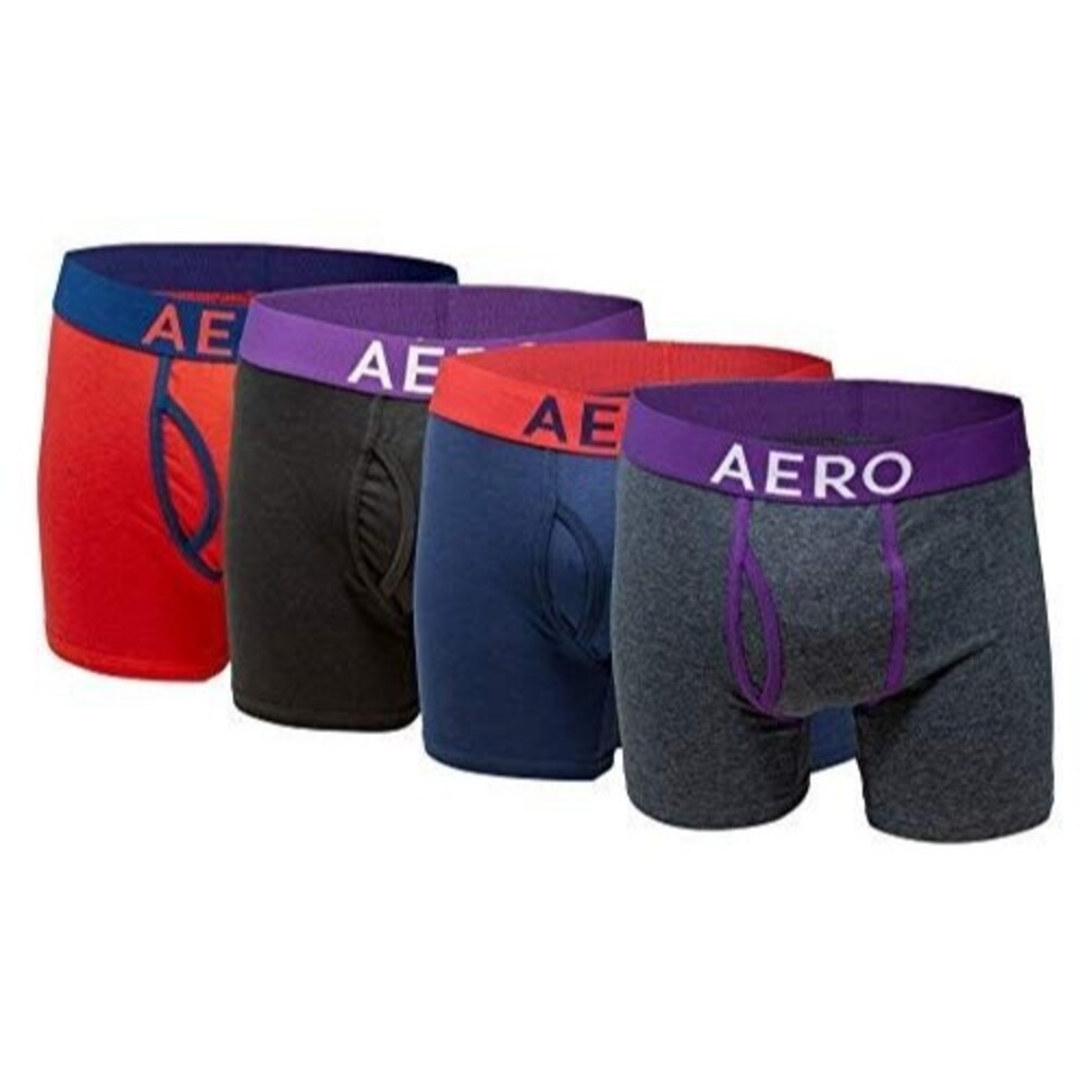 New XL AEROPOSTALE Men's Boxer Briefs 4 Pack Cotton Stretch Boxer Underwear